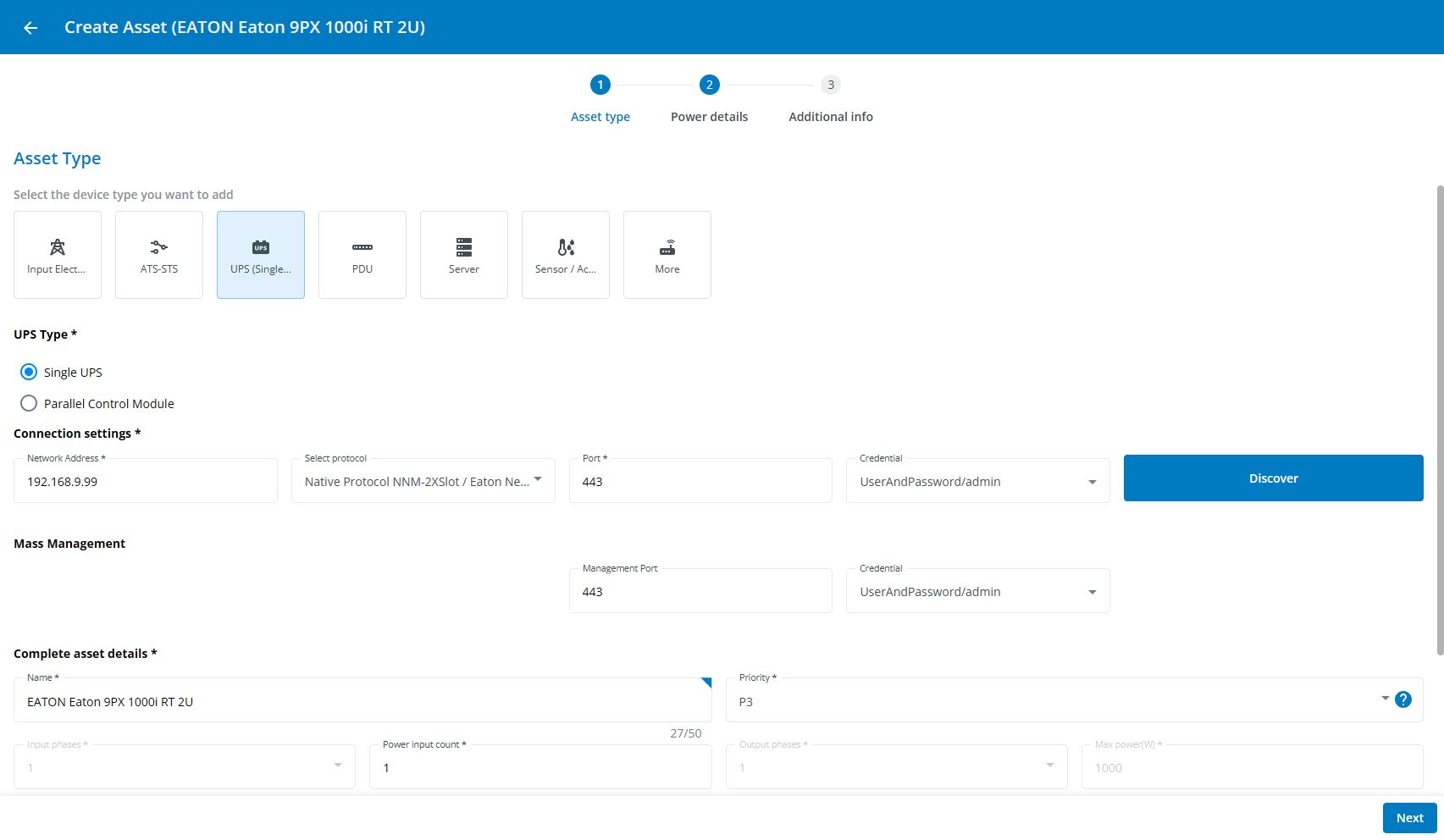 Eaton - create asseta