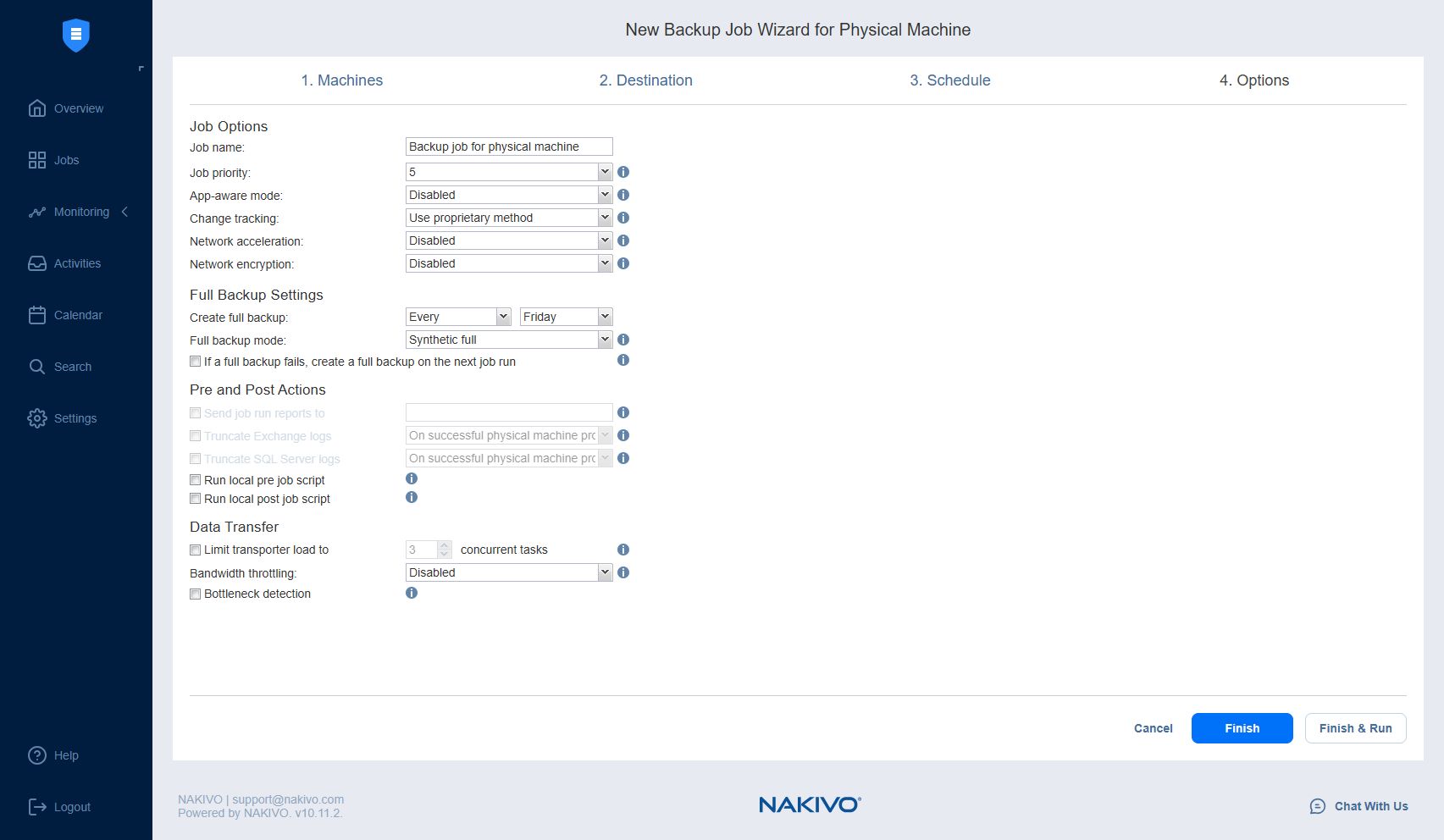 Nakivo - New backup job