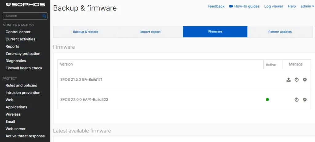 Przewodnik po aktualizacji Sophos Firewall do wersji v22. Sprawdź istotne wymagania dotyczące partycji root, dodatkowe czynności wybranych modeli oraz najlepsze praktyki bezproblemowej migracji systemu UTM
